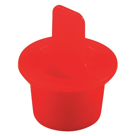 Center Pull-Tab Tapered Plug, Red, LDPE 1000 PK