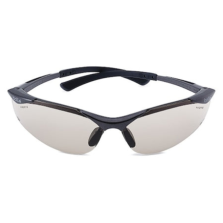 Contour, Safety Glasses, Anti-Fog, Anti-Static & Anti-Scratch, Amber Lens, Black Frame, Half-Frame