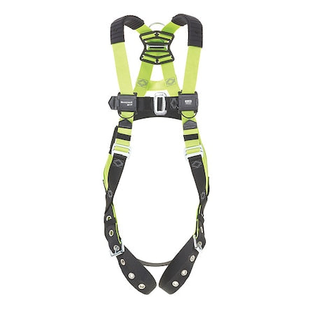 H500 Fall Protection Harness, 2XL, 420 lb, Mating Chest/ Tongue Leg Straps, Back, Hips D-Ring