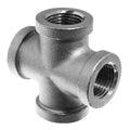 Stainless Steel Class 150 Pipe Fitting, 1/4 in BSPT Female Threaded Cross