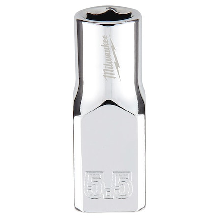 1/4 in. Drive 5.5mm Metric 6-Point Socket with FOUR FLAT Sides
