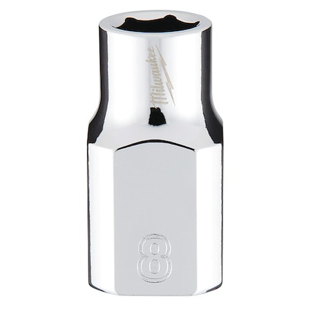 3/8 in. Drive 8mm Metric 6-Point Socket with FOUR FLAT Sides