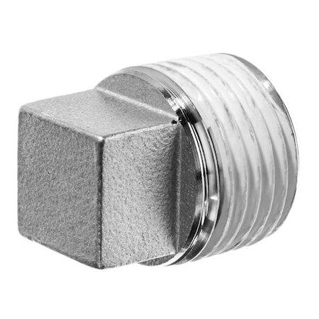 Plug, Stainless Steel, Threaded 1/4 in