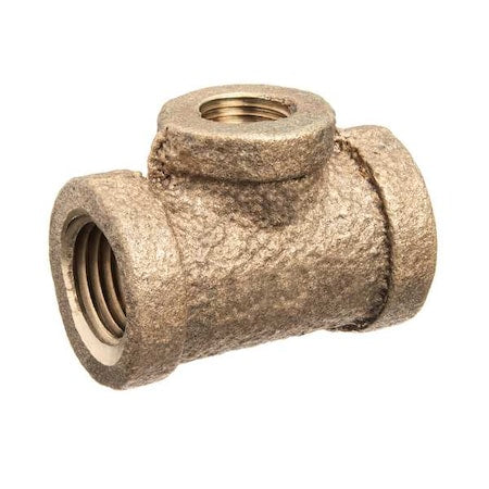 Reducing Branch Tee Brass Brass Class 125 Pipe Fittings, 3/4 in Female NPT X 1/2 in Female NPT