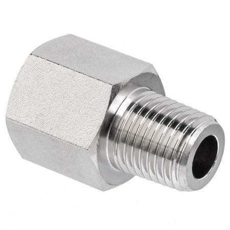 Reducing Adapter Brass Brass Class 1000 Pipe Fittings, 3/8 in Female NPTF X 1/4 in Male NPTF