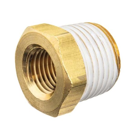 Hex Bushing Brass Brass Class 125 Pipe Fittings, 3/4 in Male NPT X 1/2 in Female NPT