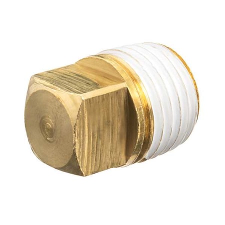 Brass Square Head Plug, Male BSPT