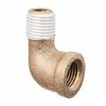 90 Degrees  Street Elbow Brass Brass Class 125 Pipe Fittings, 1/4 in Female NPT X 1/4 in Male NPT