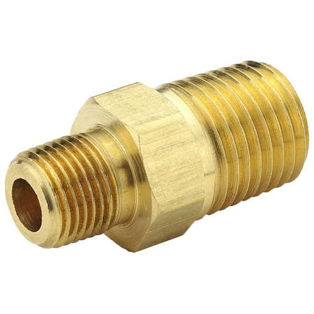 Hex Reducing Nipple Brass Hex Nipple Reducer, 1/2 in Male NPT X 1/4 in Male NPT