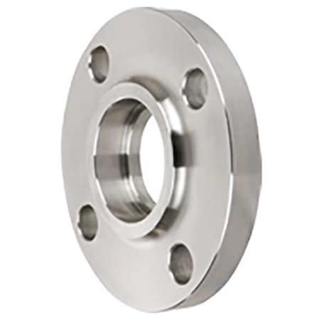 1 in Schedule 40 Socket Weld Flange, 316/316L Stainless Steel, Class 150, Raised Face