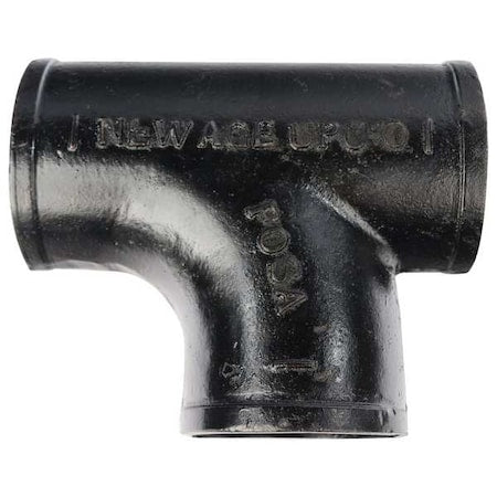 Female Tee Sanitary Tee, 4" Pipe, Female Socket, Cast Iron, 0 psi