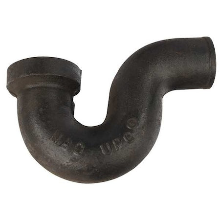 Tapped P-Trap No-Hub Tap P-Trap, 2" Pipe, Female Socket, Cast Iron, 0 psi