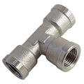 Female Tee Brass Tee, 1/4 in Female BSPP X 1/4 in Female BSPP