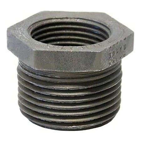 Hex Bushing Hex Bushing, 3" x 1-1/2" Pipe, MNPT x FNPT, Black Forged Steel, Class 6000