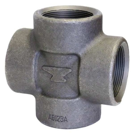 Cross Cross, 3/4" Pipe, FNPT, Forged Steel, Class 2000