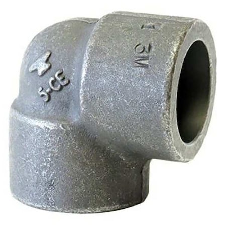 90 Degree Elbow 90 Degree Elbow, 3" Pipe, Socket Weld, Black Forged Steel, Class 3000