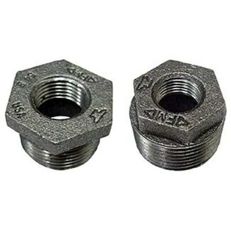 1-1/4" MNPT x 3/8" FNPT Galvanized Hex Bushing