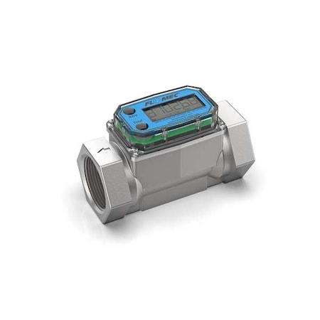 Electronic Flowmeter,1 1/2",FNPT,4.5" L