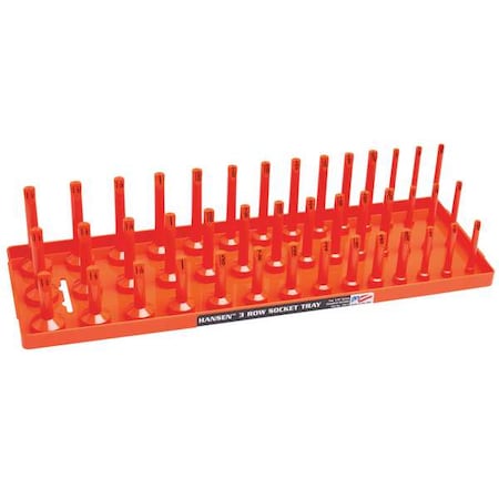 SocketTray,Orange,Plastic,311/16in,1PK