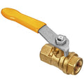 Manual 2-Way Ball Valve,NPT,Brass