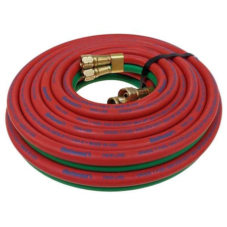 Twin Line Welding Hose,3/8",50 ft.