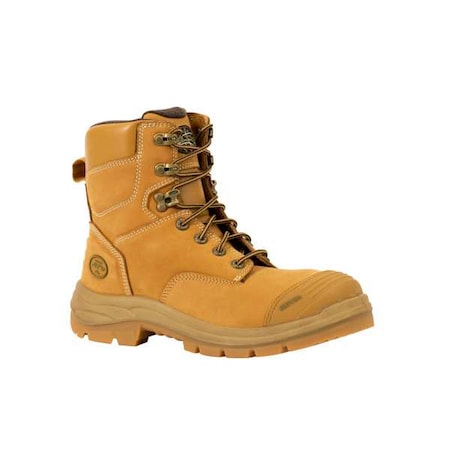 Men's 6-Inch Work Boot, 6 D, Steel Toe, 7 in H, Wheat, 55332
