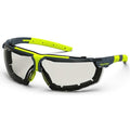Safety Glasses, Anti-Fog & Anti-Scratch, Photochromatic Lens, Charcoal Frame, Half-Frame