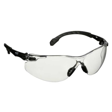 Series 1000, Safety Glasses, Scotchgard Anti-Fog & Anti-Scratch, Clear Lens, Black Frame, Frameless