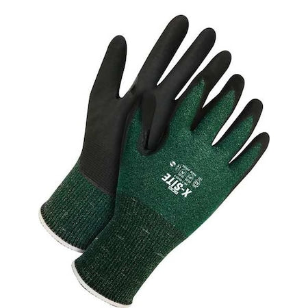 Cut-Resistant Coated Gloves, Cut Level A2 ,Dipped ,Nitrile ,Sandy ,6 1 PR