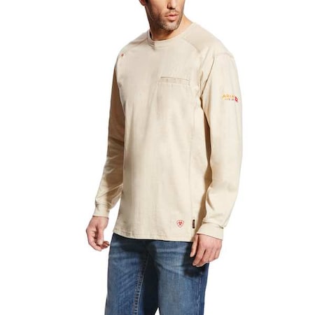Men's FR Crew Longsleeve Tee, 8.7 cal/sq cm, 4XL, Cotton