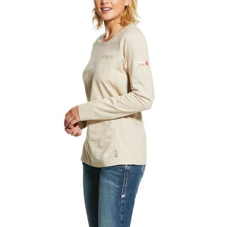 Women's FR Crew Longsleeve Tee, 8.7 cal/sq cm, 2XL, Cotton