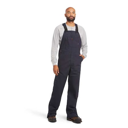 Bib Overalls, 15 cal/sq cm ATPV, 2XL, 30 in Inseam, Adjustable Straps, Buckle