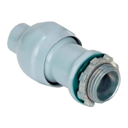 Cable Connector,1/2" NPT,Zinc,Gray