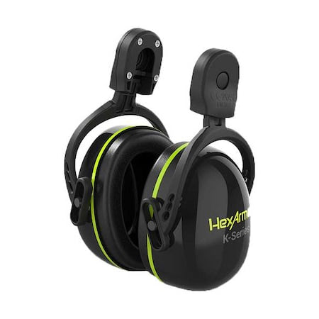 K-Series(TM) Hard Hat Mounted Earmuffs, 24 dB NRR, Electrically Insulated