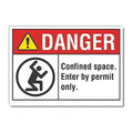 Refldecaldanger Confined Space,10"x7", LCU4-0168-RD_10X7