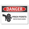 Danger Sign, 7 in Height, 10 in Width, Reflective Sheeting, Vertical Rectangle, English