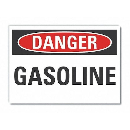 Danger Sign, 10 in H, 14 in W, Non-PVC Polymer, Horizontal Rectangle, English, LCU4-0313-ED_14x10