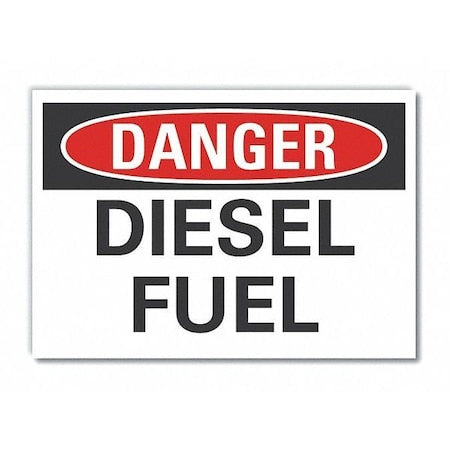 Danger Sign, 5 in H, 7 in W, Polyester, Horizontal Rectangle, English, LCU4-0338-ND_7X5