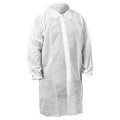 Lightweight Lab Coat, M, Polypropylene, Snap, Elastic Cuff, Serged Seam