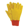 Knit Gloves, Fleece, None Uncoated, Yellow, L, 1 PR