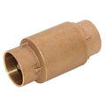 Spring Check Valve, Inline, 3/4 in, Sweat x Sweat, Bronze Body