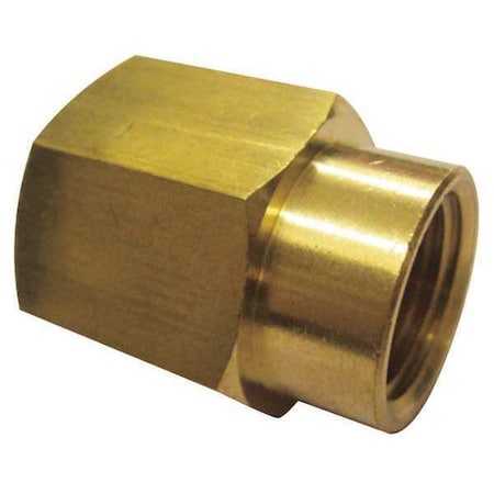 Reducing Coupling Brass Reducing Coupling, 1/4 in Female NPT X 1/8 in Female NPT, 10 PK