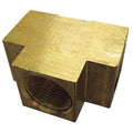 Tee Brass Extruded Tee, 1/4 in Female NPT X 1/4 in Female NPT, 10 PK