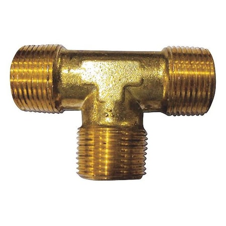 Tee Brass Male Tee, 3/8 in Male NPT X 3/8 in Male NPT