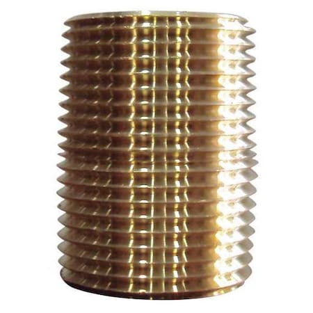 3/4" MNPT x 1-3/8" TBE Brass Close Pipe Nipple PK5