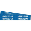 Pipe Marker,White,Compressed Air,PK5, 7060-4-PK