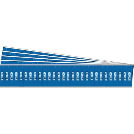 Pipe Marker, Adhesive, White, Nitrogen, PK5, 91997-PK