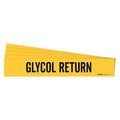 Pipe Marker,Black,Glycol Return,PK5, 7122-1-PK