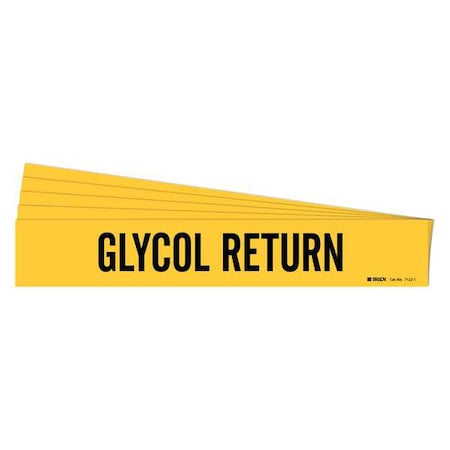 Pipe Marker,Black,Glycol Return,PK5, 7122-1-PK