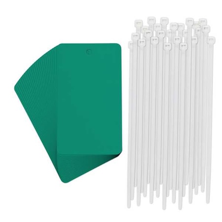 Tag, Metal, 3 in Width, 5 in Height, Write On Surface: Yes ,25 PK